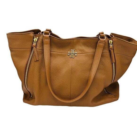 Tory Burch ivy tote bag brown leather large purse - Picture 2 of 10